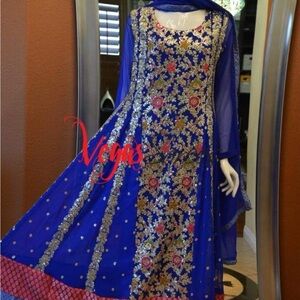 Blue Anarkali